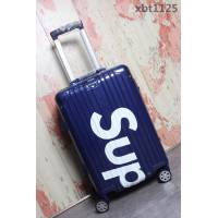 潮牌Suprmem聯名rimowa日默瓦 專櫃雙排萬向靜音飛機輪 航空7系鋁合金 拉箱/拉杆箱  xbt1125