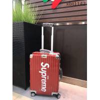 潮牌Suprmem聯名rimowa日默瓦 專櫃雙排萬向靜音飛機輪 航空7系鋁合金 拉箱/拉杆箱 20寸登機箱  xbt1142