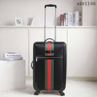GUCCI古馳 16寸航空登機箱 義大利進口降落傘布 古馳經典編織紅綠帶 超順滑萬向輪拉杆箱  xbt1146