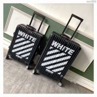 Rimowa拉杆箱 90021 off-white聯名 減速帶＋箭頭圖案 日默瓦拉箱 行李箱xzx1024