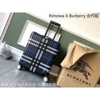 Rimowa拉杆箱 66666 Rimowa x Burberry首度合作版 經典巴寶莉格子紋 全裸鎂合金 日默瓦拉箱 巴寶莉行李箱xzx1140