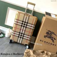 Rimowa拉杆箱 66666 Rimowa x Burberry首度合作版 經典巴寶莉格子紋 全裸鎂合金 日默瓦拉箱 巴寶莉行李箱xzx1141