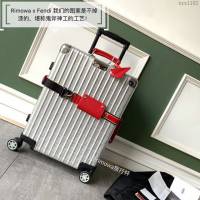 Rimowa拉杆箱 66637 Fend i x rimowa聯名 滿箱雙F圖案 全鋁鎂合金 日默瓦行李箱 Fend拉箱xzx1152
