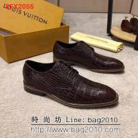 路易威登LV 頂級品質 2019春款專櫃同步發售 男士牛皮鞋 8FX2055
