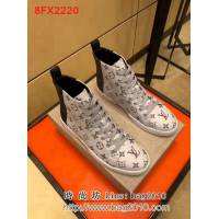 路易威登LV 專櫃新款原版牛皮配老花高幫男士休閒鞋 8FX2220