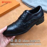 路易威登LV 新款來襲 擦色牛皮正裝男士皮鞋 8FX2251