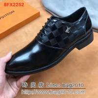 路易威登LV 新款來襲 擦色牛皮正裝男士皮鞋 8FX2252