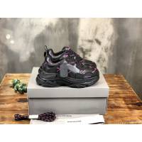Balenciaga經典款男女鞋 巴黎世家頂級版本Triple S透氣3M反光姥爹復古運動鞋 Balenciaga情侶款老爹鞋  hdbl1172