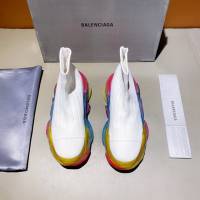 Balenciaga經典款男女鞋 巴黎世家頂級版本Triple-s高幫襪子鞋 巴黎世家復古做舊慢跑鞋 Balenciaga情侶款老爹鞋  hdbl1181