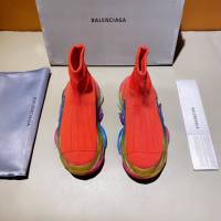 Balenciaga經典款男女鞋 巴黎世家頂級版本Triple-s高幫襪子鞋 巴黎世家復古做舊慢跑鞋 Balenciaga情侶款老爹鞋  hdbl1184