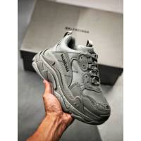 Balenciaga經典款男女鞋 巴黎世家頂級版本Triple S大底LOGO酷灰彈幕老爹鞋 Balenciaga情侶款老爹鞋  hdbl1209