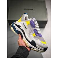 Balenciaga經典款男女鞋 巴黎世家頂級版本Triple S大底LOGO老爹鞋 Balenciaga情侶款老爹鞋  hdbl1219