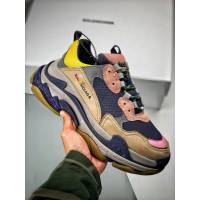 Balenciaga經典款男女鞋 巴黎世家頂級版本Triple S大底LOGO老爹鞋 Balenciaga情侶款老爹鞋  hdbl1220