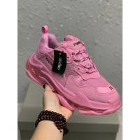 Balenciaga經典款男女鞋 巴黎世家頂級版本Triple S厚底氣墊大底LOGO老爹鞋 Balenciaga情侶款老爹鞋  hdbl1272