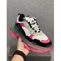 Balenciaga經典款男女鞋 巴黎世家頂級版本Triple S厚底氣墊大底LOGO老爹鞋 Balenciaga情侶款老爹鞋  hdbl1273