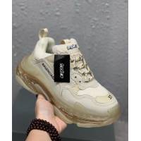 Balenciaga經典款男女鞋 巴黎世家頂級版本Triple S厚底氣墊大底LOGO老爹鞋 Balenciaga情侶款老爹鞋  hdbl1277