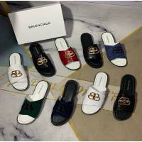 Balenciaga經典款男鞋 巴黎世家頂級版本男士夏季牛皮鞋面涼拖  hdbl1288