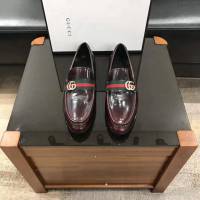 GUCCI男鞋 古奇新款 一腳蹬休閒皮鞋 原單品質 古馳男皮鞋 Gucci商務皮鞋  hdnx1087