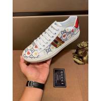 GUCCI男鞋 古奇2019新款休閒男鞋 高端品質 古馳系帶男鞋 Gucci印花男板鞋  hdnx1266