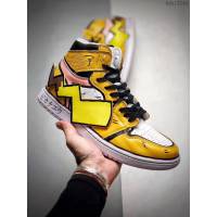Nike男鞋 手繪皮卡丘配色 耐克休閒鞋 2019新品 高幫休閒板鞋 男女同款  hdx13144