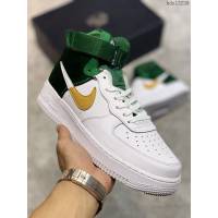 Nike男鞋 耐克空軍高幫絲綢拼接 空軍版型男板鞋 Nike氣墊鞋  hdx13239
