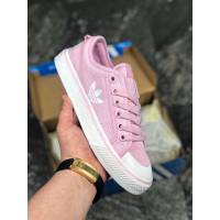 Adidas女鞋 EF1877 真標版本 阿迪達斯三葉草 半截式包膠鞋頭校園百搭休閒帆布女板鞋  hdx13333