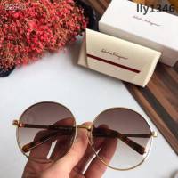 Ferragamo菲拉格慕 新款墨鏡 復古圓框 輕便百搭 女款太陽鏡 SF164SIZE   lly1346