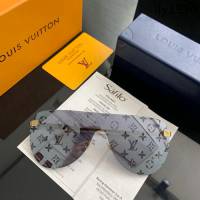 LV路易威登 新款 連片太陽眼鏡 蛤蟆鏡框太陽鏡 高品質 不挑臉  lly1590