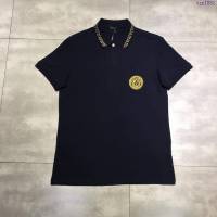 Versace短袖衣 19春夏新款 範思哲男士藏青色polo衫  tzy1881