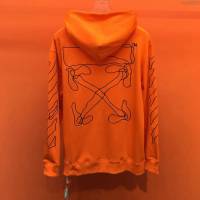 OffWhite男裝 19-20FW新款 最高品質 橙色連帽衛衣 套頭男衛衣  tzy2262
