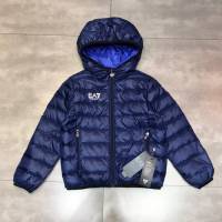 EA7童裝 兒童連帽羽絨服 原單超高品質 藍色外套  tzy2318