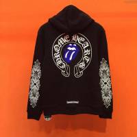 ChromeHearts男裝 19-20FW新款 最高品質 克羅心連帽套頭男衛衣 黑色 男士秋季新款單品  tzy2330