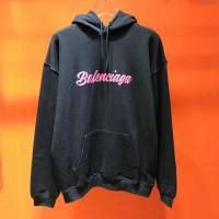 Balenciaga 19/20FW新款 最高品質 深藍色 巴黎世家連帽套頭衛衣  tzy2376