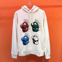 Gucci男裝 19-20FW新款 白色 古奇連帽套頭衛衣 男士秋季最新單品  tzy2380