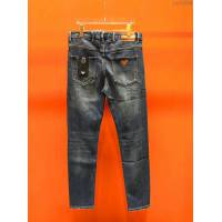Armani男裝 19/20FW新款牛仔褲 阿瑪尼藍色洗水牛仔長褲  tzy2386