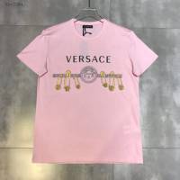 Versace男短袖 範思哲2020新款男裝 重工釘珠片男T恤  tzy2394