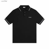 Celine專櫃賽琳2023SS新款刺繡Polo短袖T恤 男女同款 tzy2784