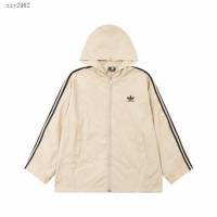Balenciaga X Adidas專櫃巴黎世家2023FW新款聯名連帽拉鏈風衣外套 男女同款 tzy2962