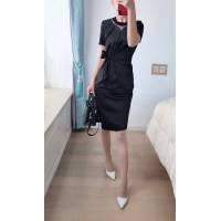 Chanel香奈兒 法國專櫃同步新款 A268 2019早春夏爆款 黑色女連衣裙 修身緊身連衣裙  xly1131