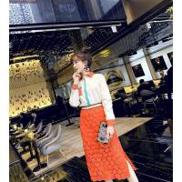 Chanel香奈兒 法國專櫃同步新款 2019早春新款 A238 時尚百搭 經典 活力拼色襯衫+水溶半裙套裝  xly1242
