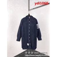 THOM BROWNE湯姆布朗 18ss秋冬新款 藍色中長款 連帽風衣外套 情侶款 ydi1060