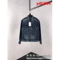 BALENCIAGA巴黎世家 新款 背後字母logo牛仔外套 明星同款 情侶款 ydi1064