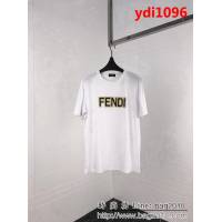 FENDI芬迪 19FW春夏新款 黃色包邊Fendi字母印花短袖 情侶款 ydi1096