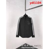 DＧ杜嘉班納 18ss秋冬新款 胸口刺繡毛巾布DG字母 織帶拼接襯衣 ydi1104
