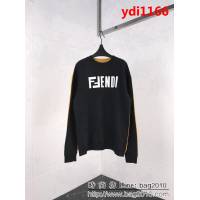 FENDI芬迪 專櫃同步 2018年新款 黑色圓領衛衣 潮流時尚 情侶款 ydi1166
