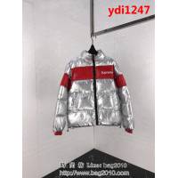 SUPREME  18ss秋冬新款 紅色suP印花搭配亮銀色 加厚棉服 情侶款 ydi1247