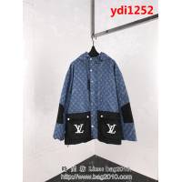 LV路易威登 X suP聯名款 18ss秋冬新款 經典老花Logo 重工刺繡 棉服外套 OS寬鬆版型 情侶款 ydi1252