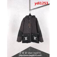 LV路易威登 X suP聯名款 18ss秋冬新款 經典老花Logo 重工刺繡 棉服外套 OS寬鬆版型 情侶款 ydi1253