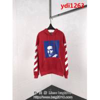 OFF-white18ss秋冬新款 貝爾尼尼人像印花 純棉衛衣 情侶款 ydi1263