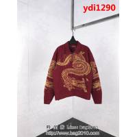 SUPREME 18FW秋冬新款 刺繡中國龍 男款夾棉夾克 紅色 ydi1290